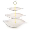Patera ceramiczna Nina perłowa 27 x 28 x 30 cm – do serwowania przekąsek
