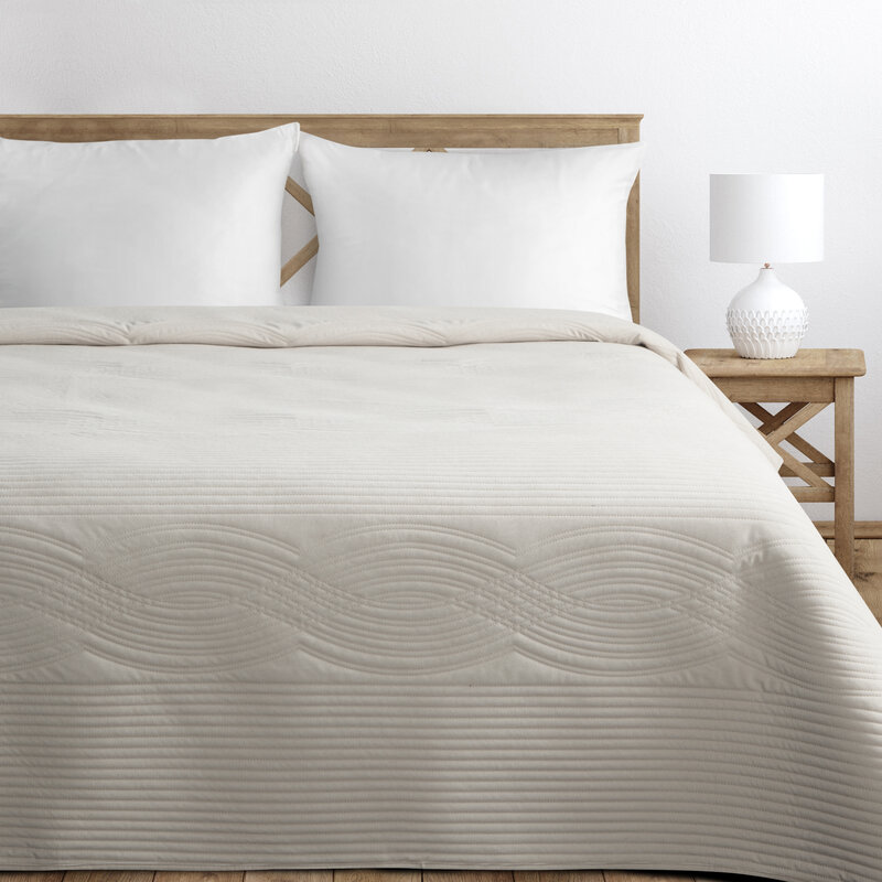 Narzuta Velvet kremowa 170 x 210 cm – dodaje przytulności