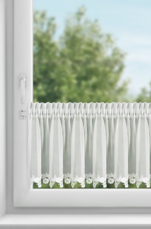 Firana gotowa Lili biała 150 x 30 cm – rozprasza światło