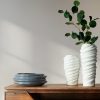 Wazon ceramiczny Diego biały 14 x 14 x 33 cm – idealny na kwiaty