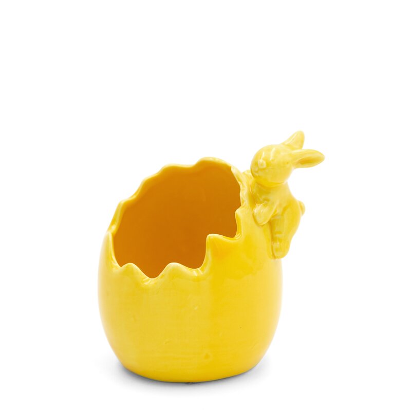 Figurka wielkanocna króliczek żółty 9x8x10 – do dekoracji świątecznych