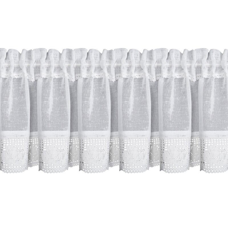 Firana gotowa zazdrostka Lari biała 150 X 30 cm – rozprasza światło