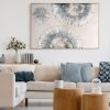 Obraz ręcznie malowany geometryczny popielaty 82 X 122 cm – wniesie spokój i styl