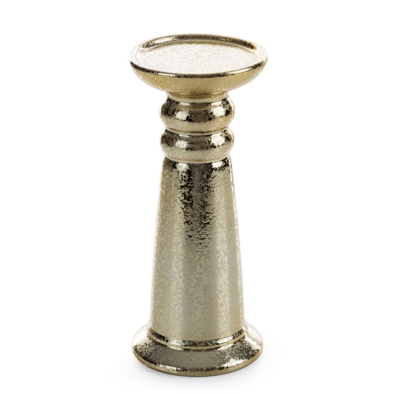 Świecznik ceramiczny Sophia szampański O 11 X 26 cm – na stół i komodę