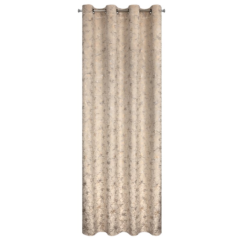 Zasłona gotowa Carmela beżowa 140 X 250 cm – welwetowa z połyskiem