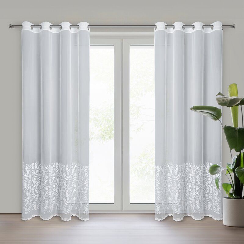 Zasłona gotowa Eva Minge biała 140 x 250 cm – delikatne zaciemnienie