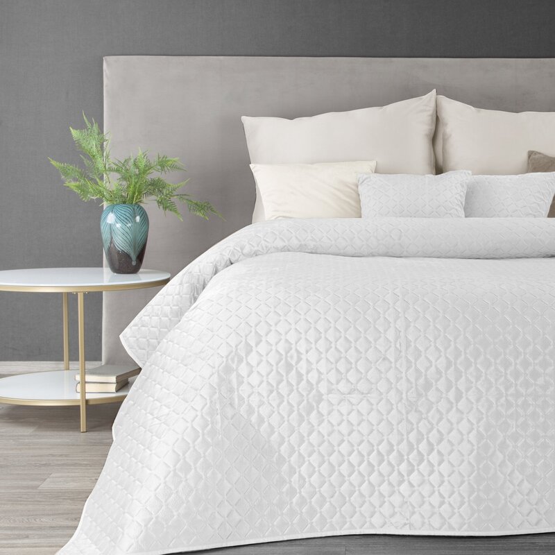Narzuta Dimon biała 200 x 220 cm – dodaje elegancji