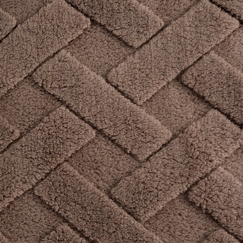 Koc flanelowy Caro ciemnobeżowy 150 x 200 cm – otuli ciepłem