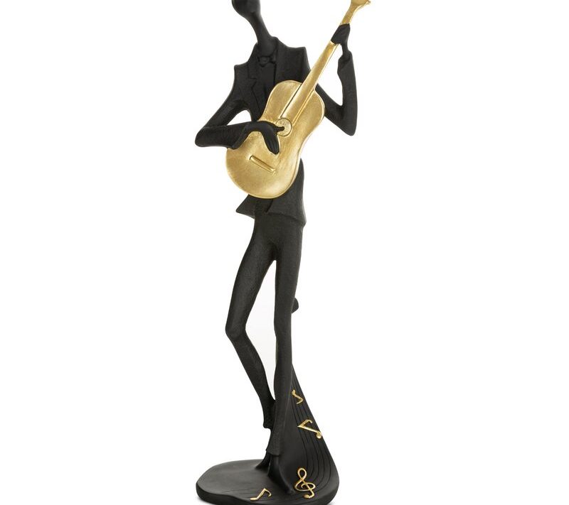 Figurka ceramiczna Rico czarna 13 X 9 X 37 cm – trwała i odporna