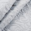 Narzuta len srebrna 200 x 220 cm – dodaje przytulności