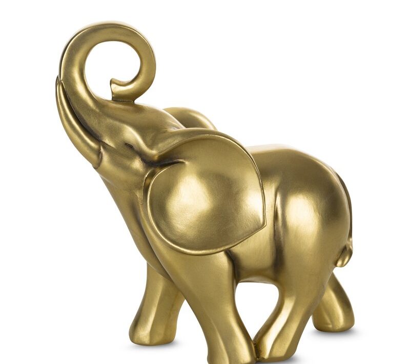 Figurka ceramiczna Jesi złota 21 X 9 X 23 cm – do salonu i gabinetu