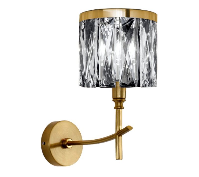 Lampa Kinkiet transparentna 25 x 13 x 30 cm – subtelny blask w domu