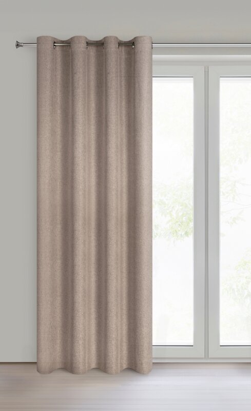 Zasłona gotowa Adelina brązowa 140 X 250 cm – delikatnie filtruje światło