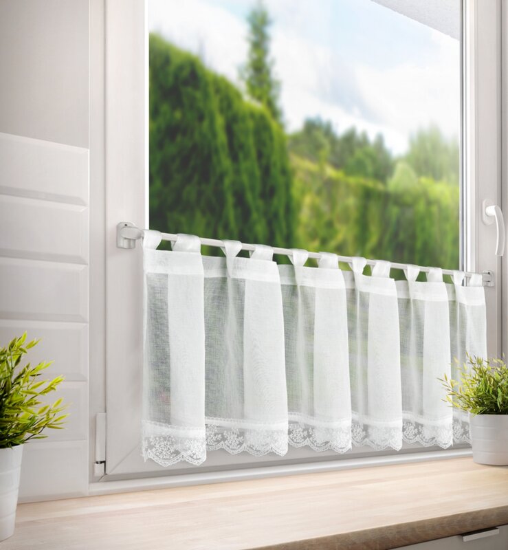 Firana gotowa Suzan biała 150 x 40 cm – rozświetla wnętrze