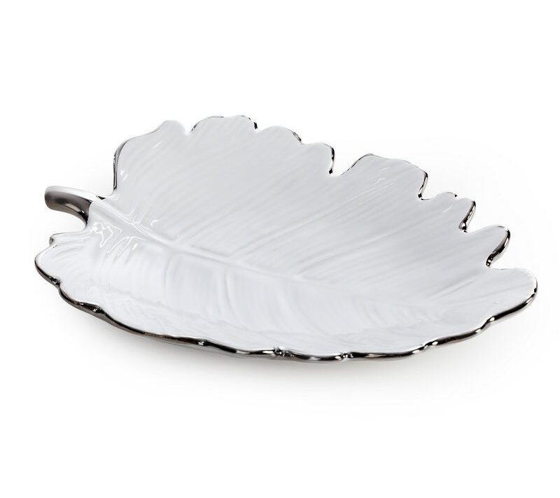 Patera dekoracyjna Alma (03) biała 20 X 15 X 4 CM – na drobne skarby