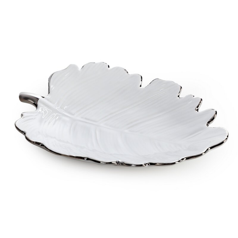 Patera dekoracyjna Alma (03) biała 20 X 15 X 4 CM – na drobne skarby
