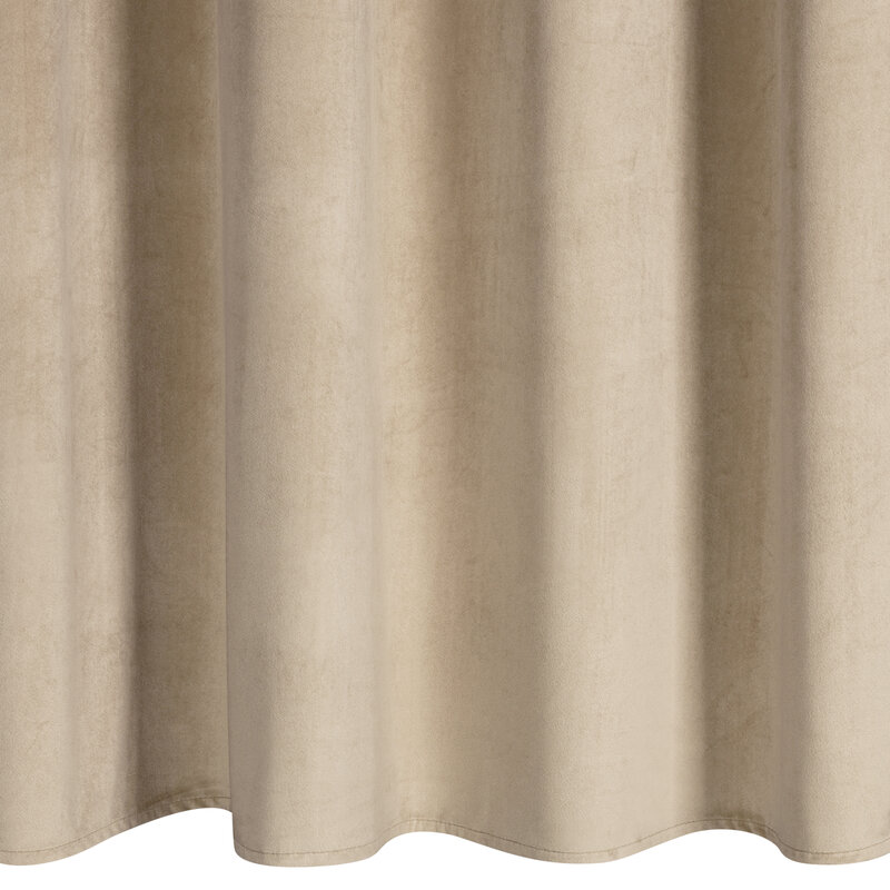 Zasłona gotowa Erin ciemnobeżowa 140 x 250 cm – do salonu i sypialni
