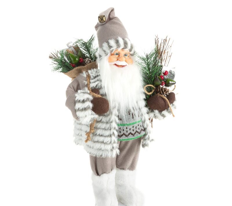 Figurka bożonarodzeniowa Mikołaj biały 27 x 12 x 40 cm – idealna dekoracja