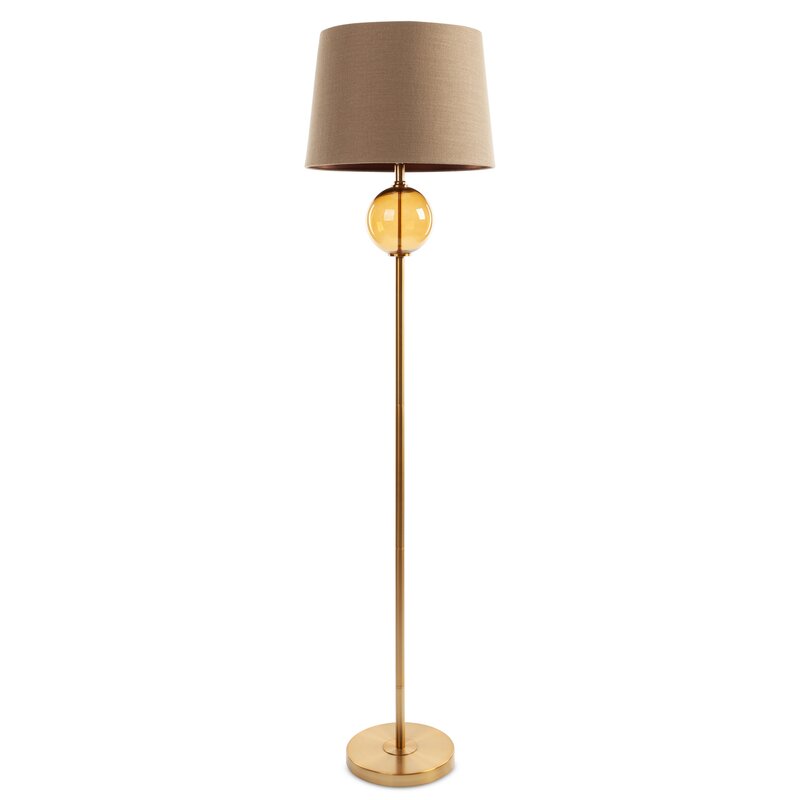 Lampa podłogowa Leona ciemnobrązowa O 36 x 165 cm – stworzy nastrój