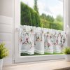 Firana gotowa kwiatowa biała 150 x 30 cm – rozproszone światło