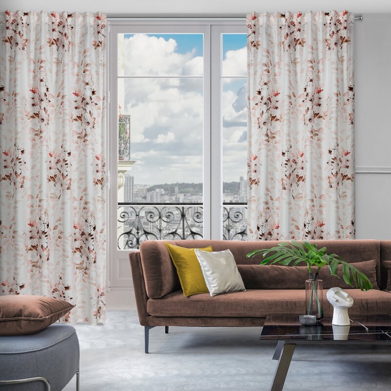 Zasłona gotowa D91 powdery różowa 140 X 270 CM – miękka i subtelna