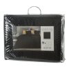 Narzuta velvet w jodełkę czarna 230 x 260 cm – nada sypialni stylu