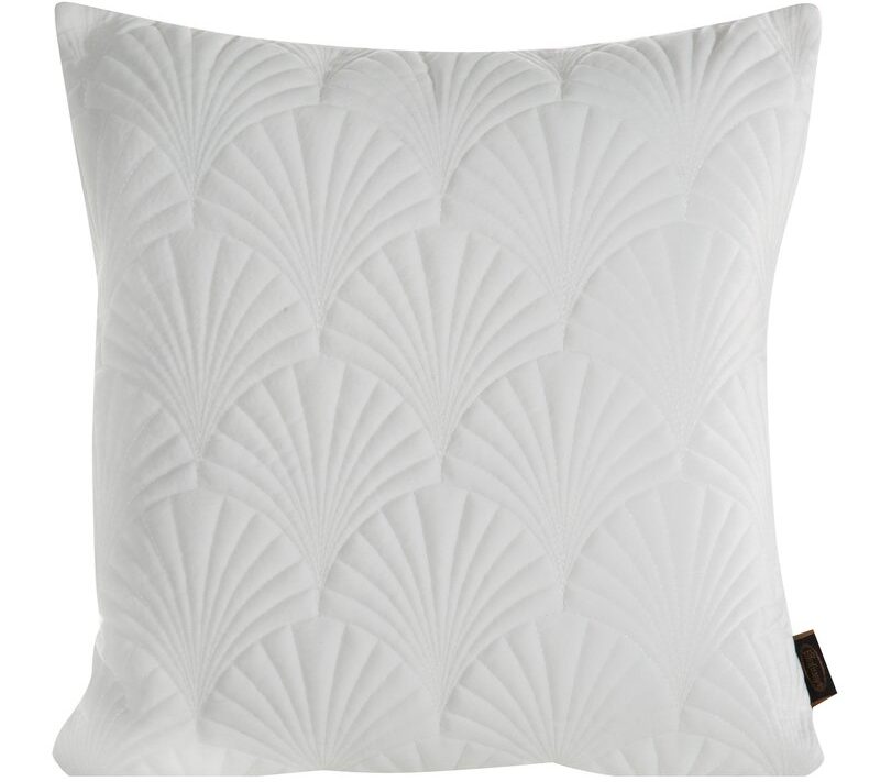 Poszewka velvet biała 45 x 45 cm – dodaje blasku wnętrzu