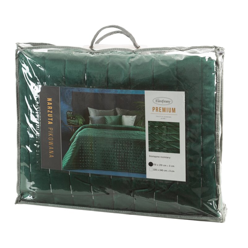 Narzuta Velvet Frida ciemnozielona 170 x 210 cm – doda elegancji