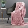 Koc flanelowy różowy 150 x 200 cm – miękki i puszysty