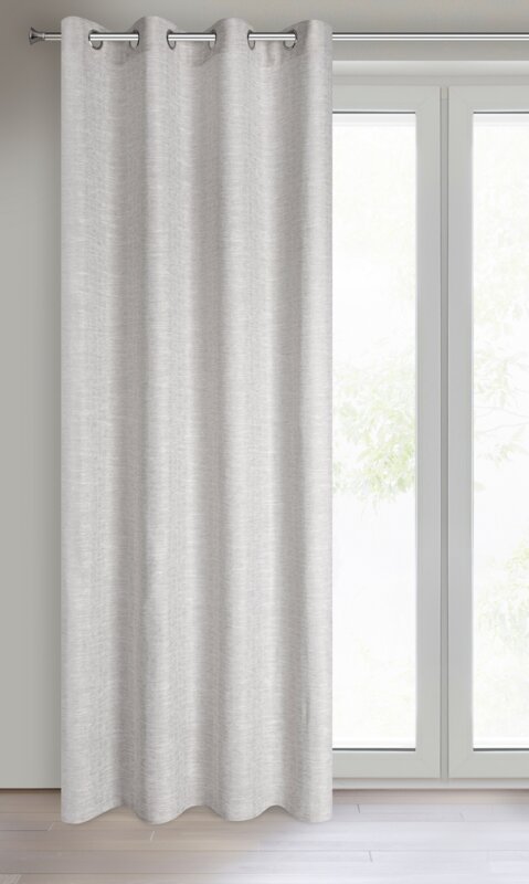 Zasłona gotowa szara 140 x 250 cm – rozprasza światło