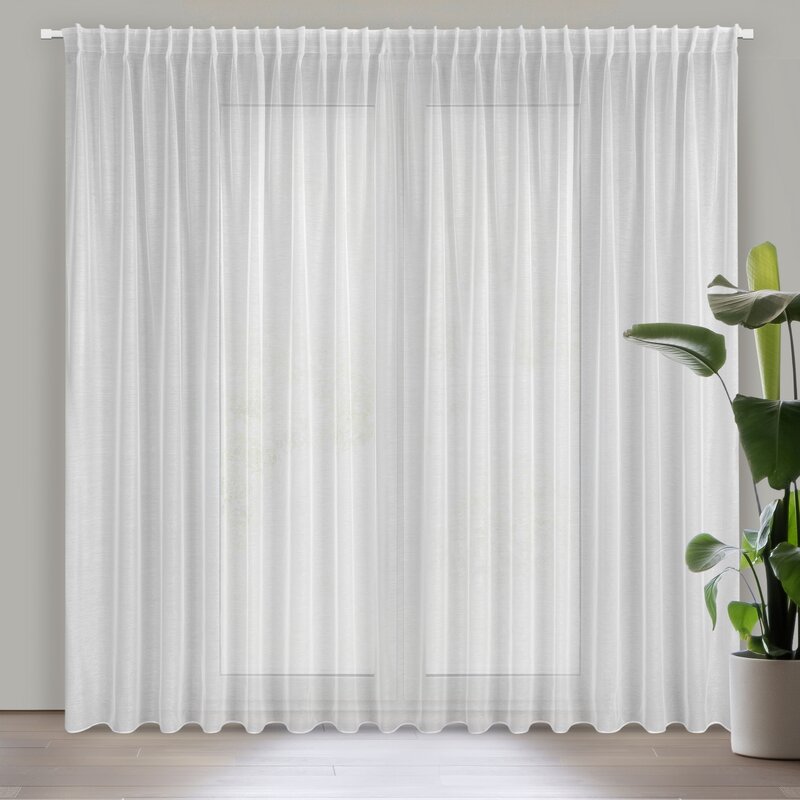 Firana gotowa Belissa biała 400 X 300 CM – rozświetla wnętrze