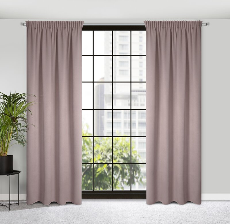 Zasłona gotowa pudrowy róż 130 x 300 cm – zapewni prywatność