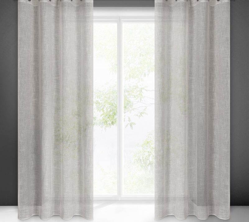 Zasłona gotowa NEL szara 140 x 250 cm – subtelne zaciemnienie