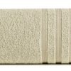 Ręcznik kąpielowy 70X140 cm bawełniany kolor beżowy z ozdobną bordiurą 380 g/m2 SABA – miękki i chłonny