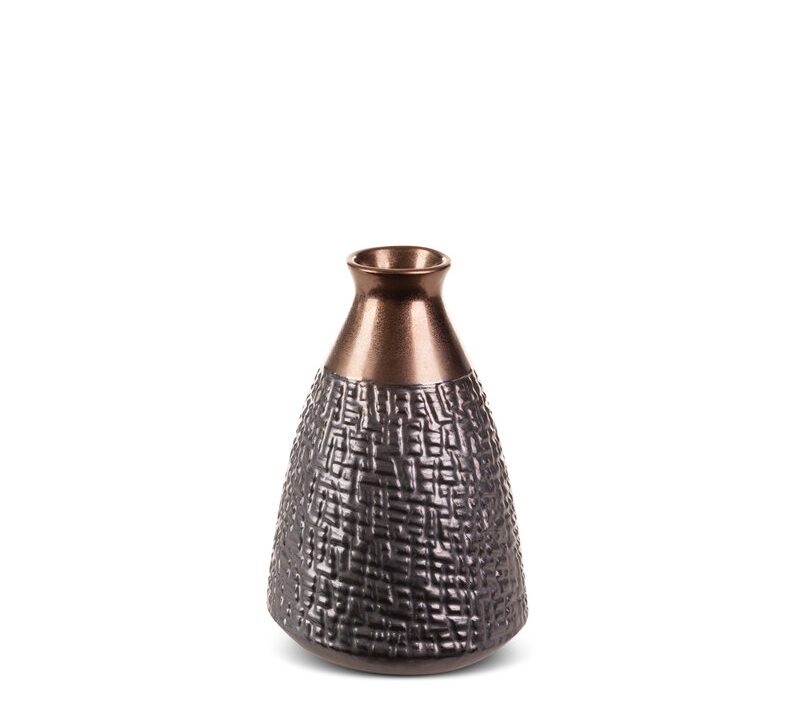 Wazon ceramiczny Morena stalowy fi 16 x 24 cm – na suche kompozycje