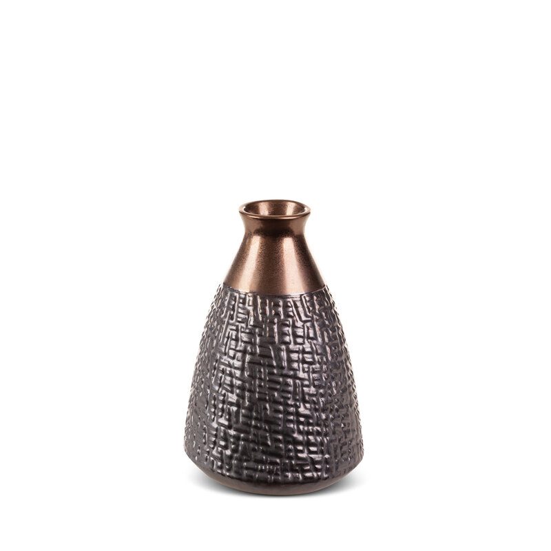 Wazon ceramiczny Morena stalowy fi 16 x 24 cm – na suche kompozycje