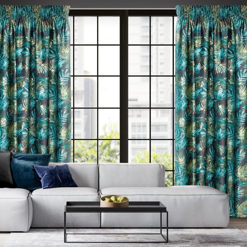 Zasłona gotowa Davos czarna 140 x 270 cm – zaciemnia i zdobi