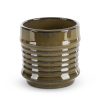 Doniczka ceramiczna brązowa 17 x 17 cm – eksponuje rośliny