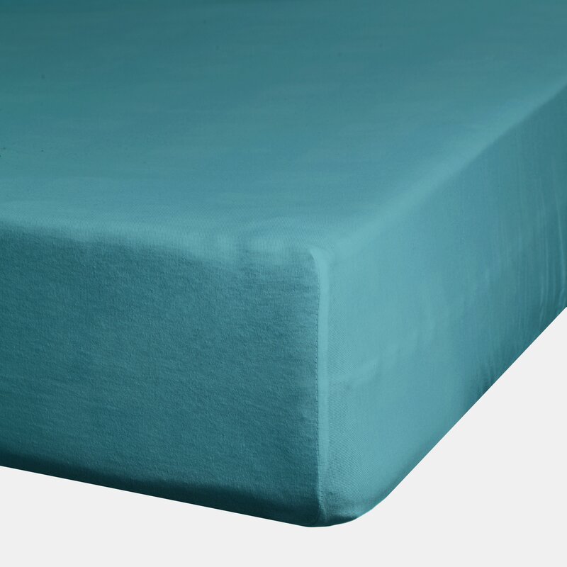 Prześcieradło z gumką Nova turkusowe 220 x 200 x 30 cm – do głębokich materacy