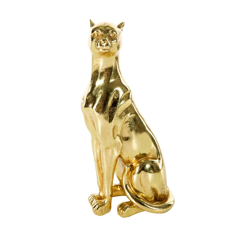 Figurka ceramiczna Femi złota 12 x 9 x 24 cm – doda blasku wnętrzu