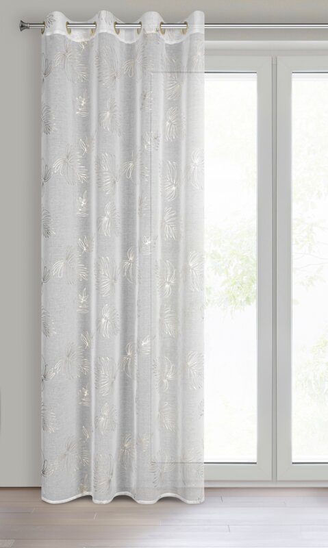Firana gotowa Capri biała 140 X 250 cm – z subtelnym nadrukiem