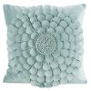 Poszewka Flores 2 z kwiatem 3D miętowa 45 X 45 CM – miękka w dotyku