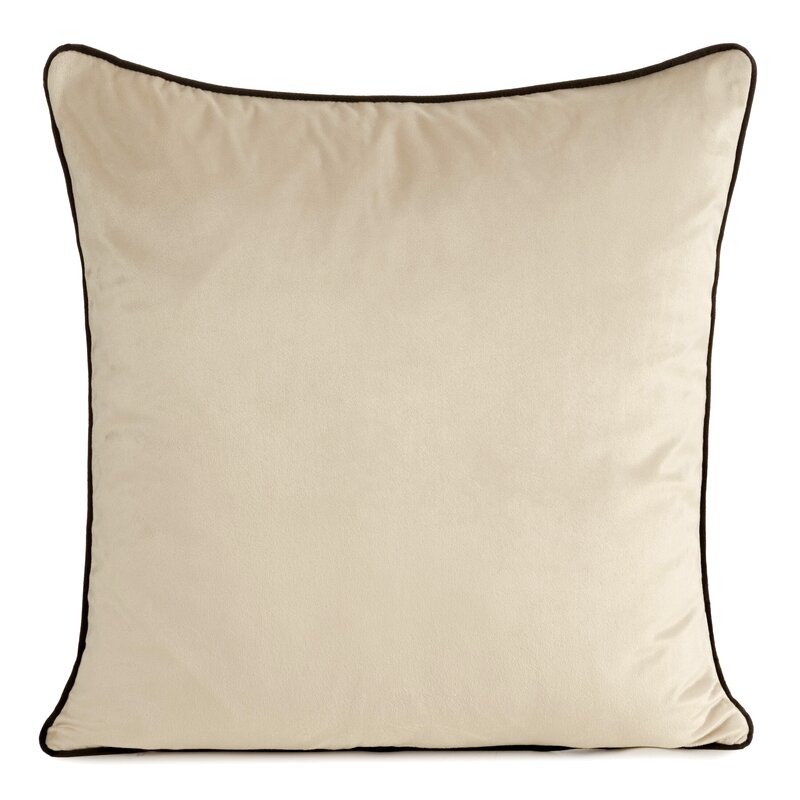 Poszewka dekoracyjna Gaja 2 beżowa 60 X 60 cm – aksamitna w dotyku
