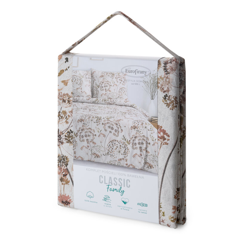 Pościel bawełniana Julita naturalna 160 x 200 cm – 100% bawełna