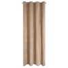 Zasłona gotowa D91 ciemnobeżowa 140 x 250 cm – zaciemniająca sypialnię