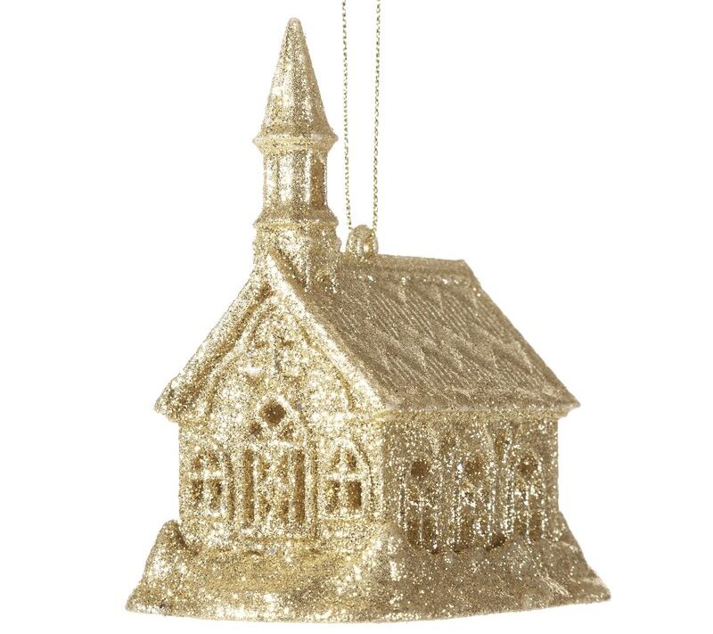 Ozdoba świąteczna złota 8 x 6 x 10 cm – piękna dekoracja