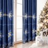 ZASŁONA ŚWIATECZNA CAROL02 140 X 250 CM GRANATOWY