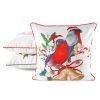 Poszewka świąteczna biała 45 x 45 cm – welwetowa i elegancka