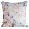 Poszewka welwetowa ROSITA2 srebrna 45 X 45 CM – z botanicznym nadrukiem
