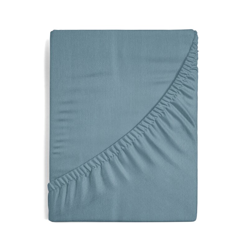 Prześcieradło jersey niebieskie 240 x 220 x 30 cm – idealne dopasowanie